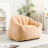 Vynxaria Bean Bag Seats - Luxurious Oversized Brown Sofa Chair with Armrests for Relaxation - 3 of 4