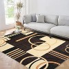Geometric Abstract Washable Rug - Non-Slip Ultra-Thin Modern Carpet for Living Room, Bedroom, Dining Room - Stain Resistant - 2 of 4