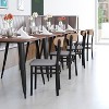Flash Furniture Wright Commercial Grade Dining Chair with 500 LB. Capacity Steel Frame, Solid Wood Seat, and Boomerang Back - 4 of 4