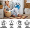 Washable Braided Area Rug with Distressed Print, Non-Slip Indoor Doormat, Thin Design for Entryway, Kitchen, Bathroom, Bedroom, and Door Mat Use. - 3 of 4