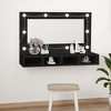 vidaXL Mirror Cabinet Black Engineered wood, acrylic Medium - 3 of 4