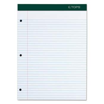 TOPS Double Docket Writing Pad 8 1/2 x 11 3/4 White 100 Sheets 63384