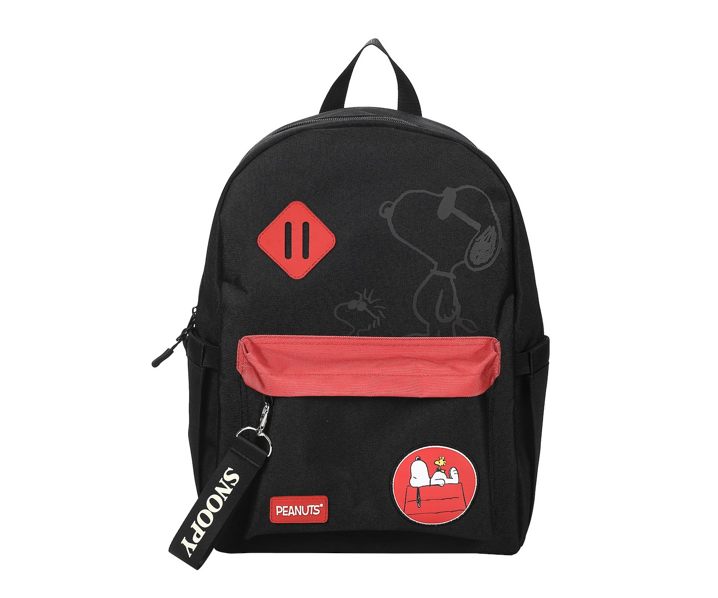 Рюкзак Peanuts Snoopy Line Art 16.5" Adult Black & Red, цвет: Чёрный — фото 1