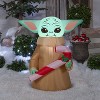 Star Wars Christmas Airblown Inflatable The Child w/Candy Cane Wars, 3.5 ft Tall, Brown - 2 of 4