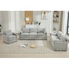 Whisen 89" Cozy Upholstered 3-seater Sofa Oversized Comfy Cloud Sofa Double Cushion - 2 of 4