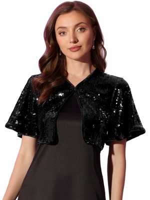 Black sequin shrugs and cheap boleros