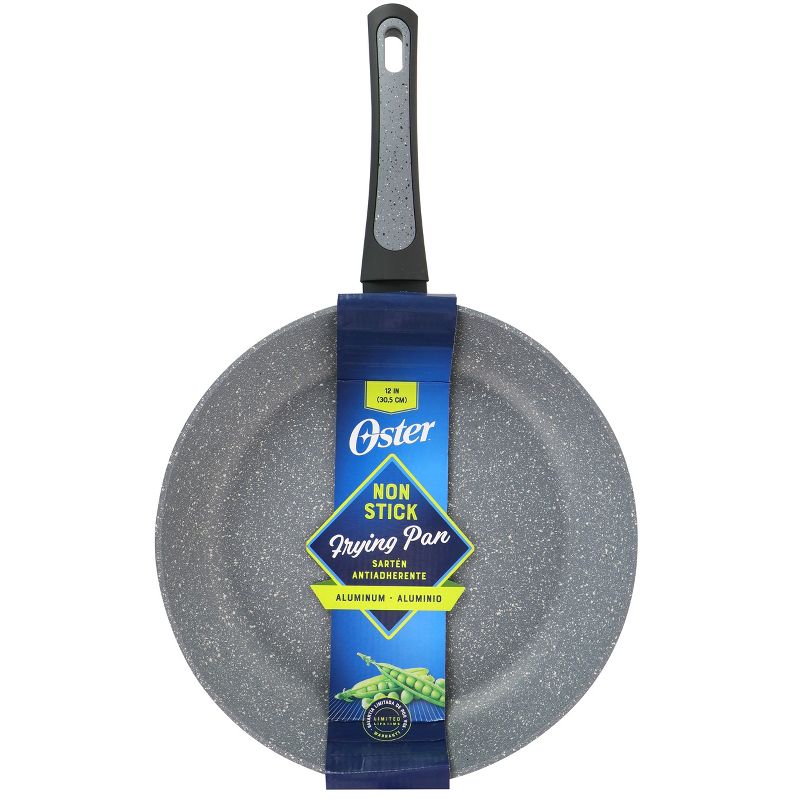 Oster Bastone 12 Inch Aluminum Nonstick Frying Pan in Speckled Gray, 5 of 8