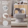 CAVINAS Boucle Swivel Accent Chair with Curved Backrest,Modern Upholstered Swivel Living Room Chairs,Reading Chairs for Living Room - 4 of 4