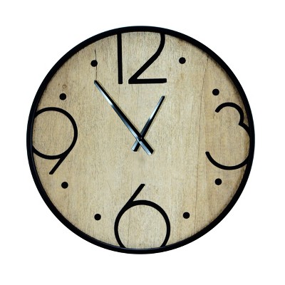 VIP Wood 15.7 in. Brown Wall Clock