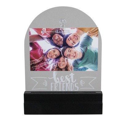 Northlight LED Lighted Best Friends Picture Frame with Clip - 4" x 6"