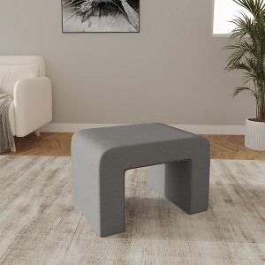 LeisureMod Modern 26" Velvet Boucle Upholstered Bench with Padded Seat, Accent Seating for Living Room, Bedroom, or Entryway - 1 of 4