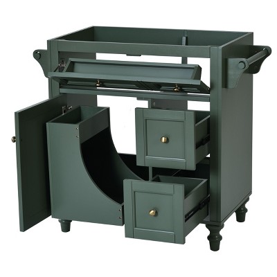 NicBex 29.5" Bathroom Storage Cabinet without Sink, Bathroom Vanity, 2 Drawers, 1 Tip Out Drawer and 1 Cabinet Door for Bathroom