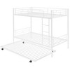 NicBex Twin over Twin Bunk Bed Convertible Metal Frame Triple Bed Frame with 4 Scroll Wheels, Guardrails and Ladder, No Box Spring Required - image 3 of 4