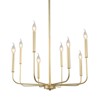 LNC Concise Modern Candle Chandelier,19.7"/26"/31.5", Gold/Black - 3 of 4