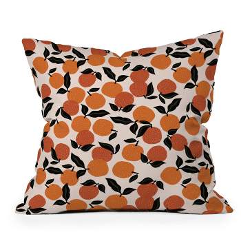 20"x20" Oversize Alisa Galitsyna Orange Garden Square Throw Pillow Orange - society6