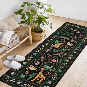 Washable Animal Living Room Rug, Soft Low Pile Non Slip Large Carpet for Bedroom, Nursery, Farmhouse, Hallway, Entryway, Laundry, Nursery, Kids Room - 1 of 4