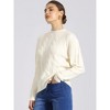 INSPIRE CHIC Women's Long Sleeve Pullover Tops Cable Knit Crew Neck Sweater - 3 of 4