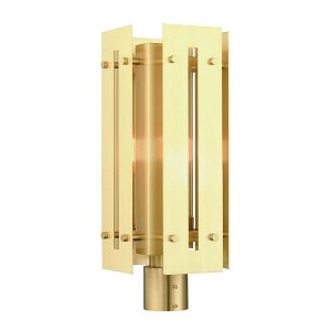 Livex Lighting Utrecht 1 - Light Post Light in  Satin Brass - 1 of 1