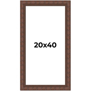 PosterPalooza | 20x40 Wide Bamboo Picture Frame, UV Acrylic, 4 Finishes - Brown, Black, Silver, and Natural - 1 of 4