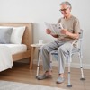 VEVOR Bedside Commode Chair, 500 lbs Weight Capacity, 4-in-1 Portable Toilet and Raised Toilet Seat,Detachable 5L Bucket,Height Adult Potty Chair,Gray - 2 of 4