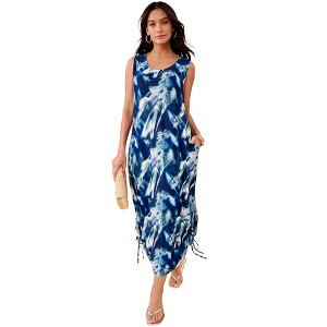 Roaman's Ruched Hem Midi Dress - 1 of 2