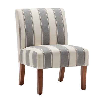 Armless Slipper Accent Chair Striped - WOVENBYRD