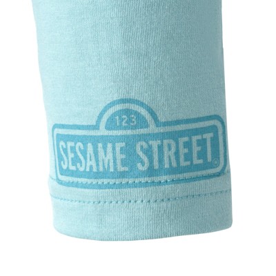 Sesame Street Little Boys 2 Pack Raglan Long Sleeve T-Shirts Beige / Teal Blue Cookie Monster 5 — фото 6