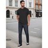 INSPIRE CHIC Men's Henley Shirt Breathable Short Sleeve Button Down T-Shirts - 2 of 4