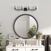 Modern 4-Light Bathroom Vanity Light Fixture, Matte Black Wall Sconce with Frosted Glass Shades - 4 of 4