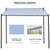 9' x 10' Outdoor Pergola with Canopy, Patio Sun Shade Shelter Grill Gazebo, for Garden, Lawn, Poolside - 4 of 4