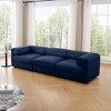 DOMETOUR Modular 4-Seat Sectional Sofa with Storage, Cylindrical Backrest & Armrests, Deep Seating, Durable, Blue - 3 of 4