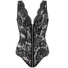 Women's Plunge Zipper Detail Teddy - LASCANA - 4 of 4