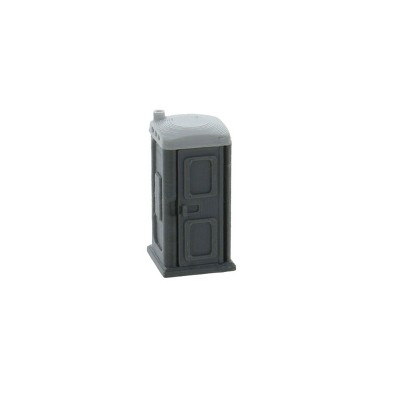 1/64 Gray Porta Potty with Opening Door, 3D Printed Plastic 64-141-GY