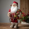 19"H Sullivans Christmas Fur Plaid Rustic Santa Figure  Multicolor - 3 of 4