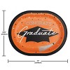 Creative Converting Graduate School Spirit Orange Oval Paper Plates24ct - 4 of 4