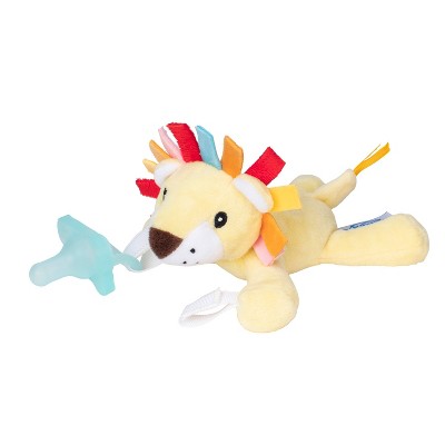 Dr. Brown's Lovey Pacifier and Teether Holder with HappyPaci Silicone Pacifier - Lion - 0-6 Months