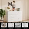 SUGIFT 6 Drawer Dresser, Modern Wood Chest of Drawers, White - 4 of 4