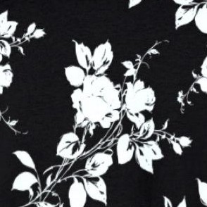 black ivory floral