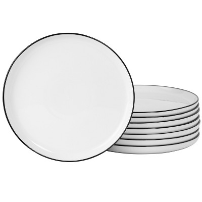 Gibson Home Oslo 8-Piece Porcelain 10.5" Dinner Plate Set White