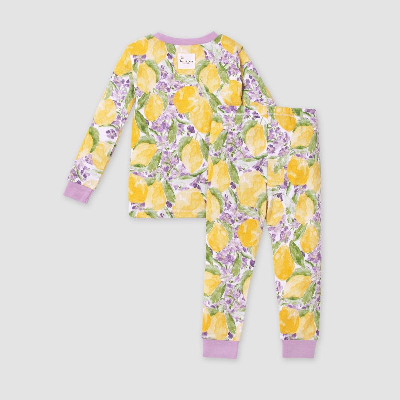 Burt&#39;s Bees Baby&#174; Girls&#39; Floral Snug Fit Pajama Set - Purple, 3 of 6