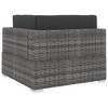 vidaXL Gray Poly Rattan Sectional Corner Chair with Cushions - Weather Resistant, Modular & Light-Weight Design, Perfect for Outdoor Garden and Patio - 4 of 4