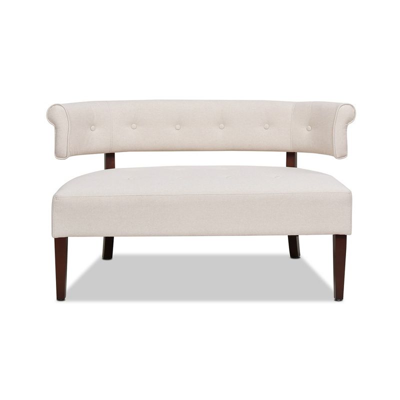 Jennifer Taylor Home Jared Roll Arm Tufted Bench Settee, 1 of 7