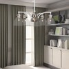 Toltec Lighting Easton 5 - Light Chandelier in  White/Brushed Nickel with 6" Clear Bubble Shade - 2 of 2