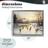 Stupell Industries Vintage Winter Ice Skaters Floating Frame Canvas Art - 4 of 4
