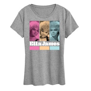 Women's - Etta James - Portrait Grid Short Sleeve Graphic T-Shirt - 1 of 4