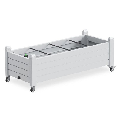 Chic Crate - Elevated Resin Garden Bed w/ Smart Drain & 21Gal - UV-Proof Ergo Design Indoor/Outdoor