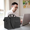 Laptop Briefcase for Men Women, 17 Inch Laptop Bag Water Repellent & Expandable Messenger Bag with Strap - 2 of 4