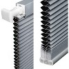 Blackout Honeycomb Shades Pleated Blinds for Windows, 45" W x 64" H, Dark Grey - 2 of 3