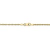 Black Bow Jewelry 1.8mm 10k Yellow Gold Lightweight D/C Solid Rope Chain Anklet, 9 Inch - 3 of 4