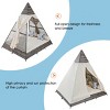 Outdoor Wicker Canopy Daybed,Patio Sunbed with Cushion And Triangle Tent Frame,All Weather Wicker Swimming Pool Daybed-Cuddlewood - 2 of 4